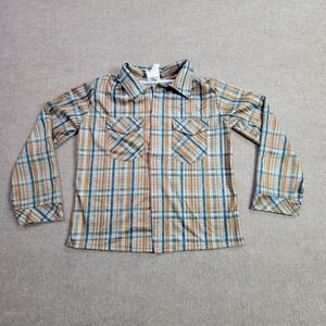 Stranger Things Eleven Plaid Shirt Kids L YLW Long Sleeve‎ Halloween Costume Top